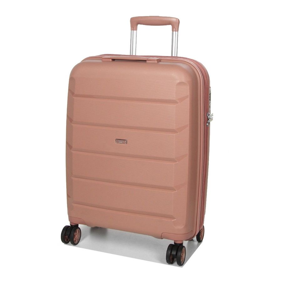 Чемодан маленький S полипропилен Airtex 646 45л 55×40×20см  Розовое золото