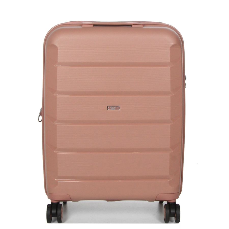 Чемодан маленький S полипропилен Airtex 646 45л 55×40×20см  Розовое золото