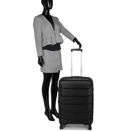 Чемодан средний M полипропилен Airtex 646 80л 67,5×47×26см  Черный