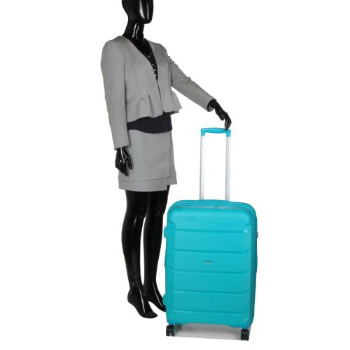 Чемодан средний M полипропилен Airtex 646 80л 67,5×47×26см  Голубой