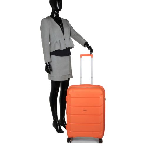 Чемодан средний M полипропилен Airtex 646 80л 67,5×47×26см  Оранжевый