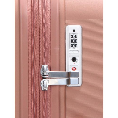 Чемодан средний M полипропилен Airtex 646 80л 67,5×47×26см  Розовое золото