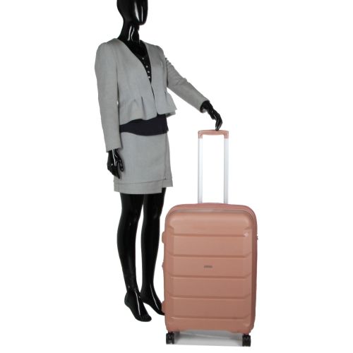 Чемодан средний M полипропилен Airtex 646 80л 67,5×47×26см  Розовое золото