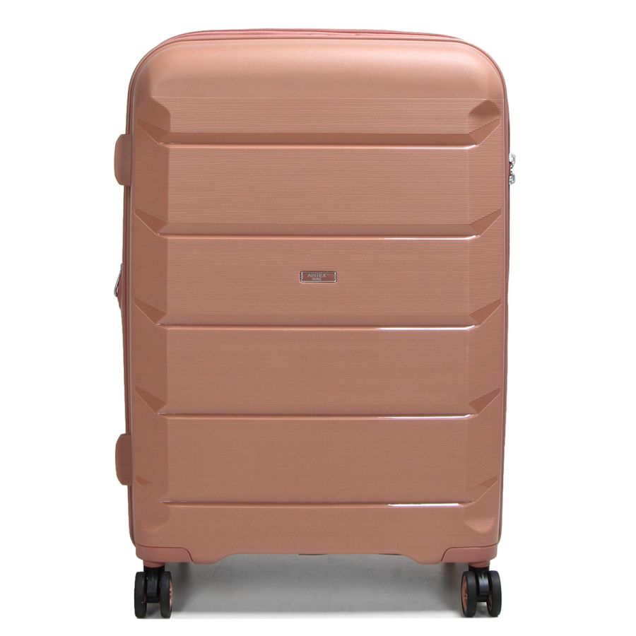 Чемодан средний M полипропилен Airtex 646 80л 67,5×47×26см  Розовое золото