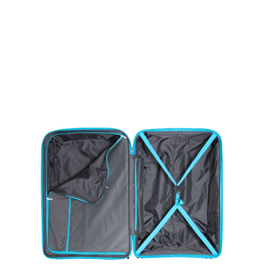 Чемодан большой L полипропилен Airtex 646 119л 79,5×52×30см  Голубой