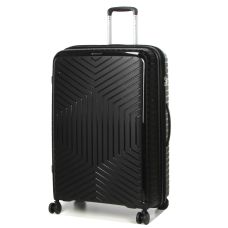 Чемодан большой L полипропилен с расширением  Snowball 20103 77,5×53,5×32,5см 116+17л Черный