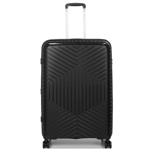 Чемодан большой L полипропилен с расширением  Snowball 20103 77,5×53,5×32,5см 116+17л Черный