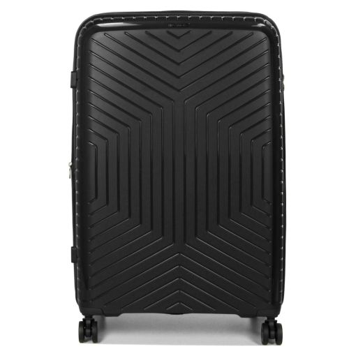 Чемодан большой L полипропилен с расширением  Snowball 20103 77,5×53,5×32,5см 116+17л Черный