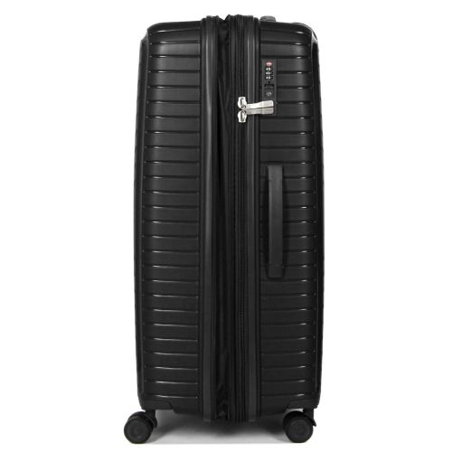 Чемодан большой L полипропилен с расширением  Snowball 20103 77,5×53,5×32,5см 116+17л Черный