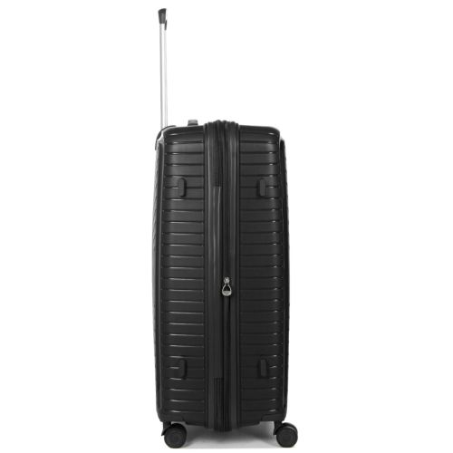 Чемодан большой L полипропилен с расширением  Snowball 20103 77,5×53,5×32,5см 116+17л Черный