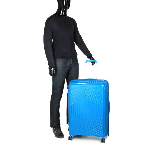Чемодан большой L полипропилен Snowball 20103 77,5×53,5×32,5см 116+17л Синий