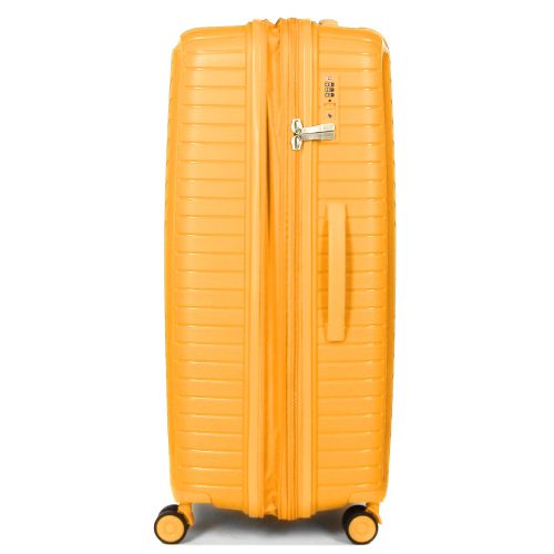 Чемодан большой L полипропилен с расширением  Snowball 20103 77,5×53,5×32,5см 116+17л Желтый