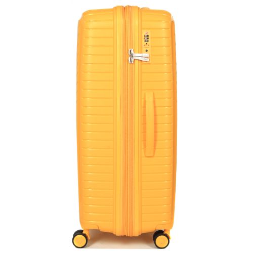 Чемодан большой L полипропилен с расширением  Snowball 20103 77,5×53,5×32,5см 116+17л Желтый