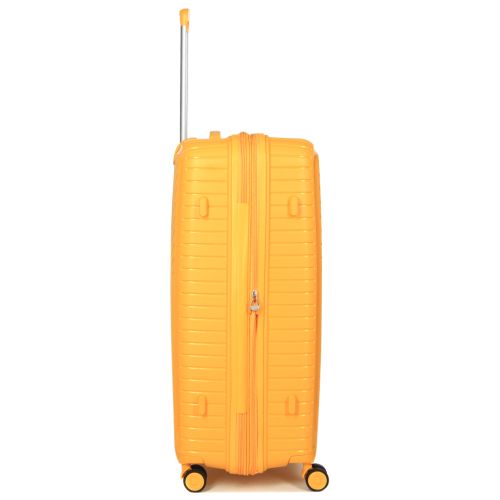 Чемодан большой L полипропилен с расширением  Snowball 20103 77,5×53,5×32,5см 116+17л Желтый