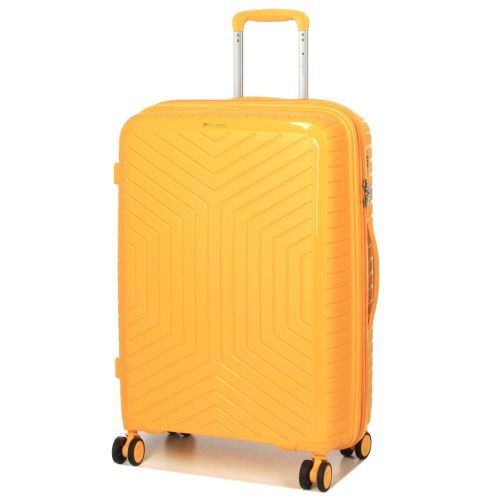 Чемодан средний M полипропилен с расширением Snowball 20103 67,5×47,5×26,5см 71+12л Желтый
