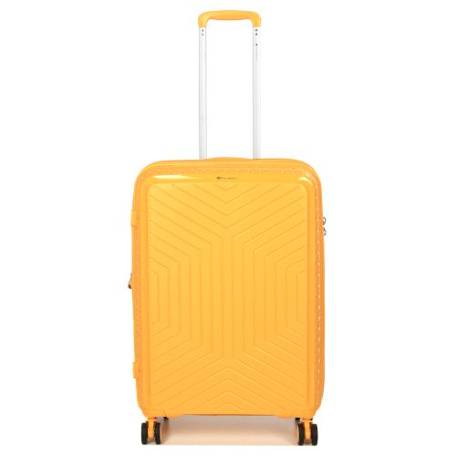 Чемодан средний M полипропилен с расширением Snowball 20103 67,5×47,5×26,5см 71+12л Желтый