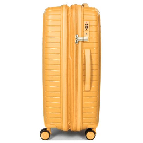 Чемодан средний M полипропилен с расширением Snowball 20103 67,5×47,5×26,5см 71+12л Желтый