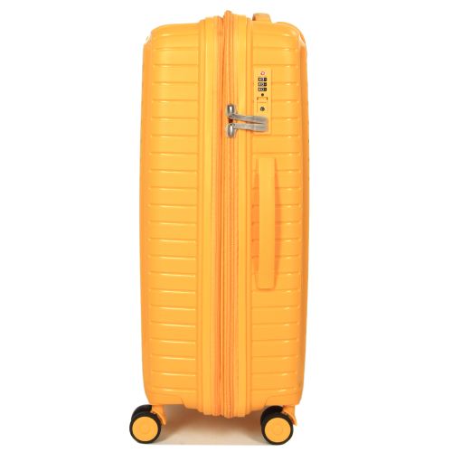 Чемодан средний M полипропилен с расширением Snowball 20103 67,5×47,5×26,5см 71+12л Желтый