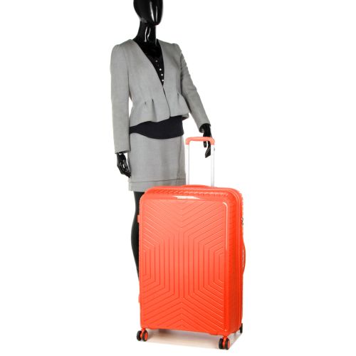 Чемодан большой L полипропилен Snowball 20103 77,5×53,5×32,5см 116+17л Оранжевый