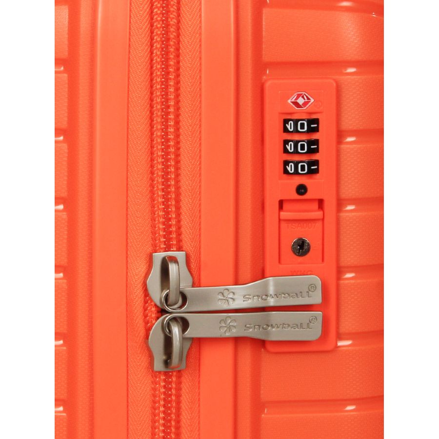 Чемодан маленький S полипропилен Snowball 20103 55×36×20см 35л Оранжевый