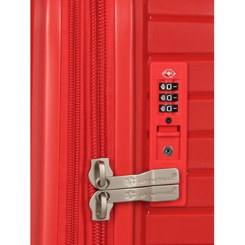 Чемодан большой L полипропилен Snowball 20103 77,5×53,5×32,5см 116+17л Красный 