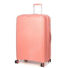 Чемодан большой L полипропилен с расширением  Snowball 20103 77,5×53,5×32,5см 116+17л Розовое золото