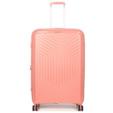 Чемодан большой L полипропилен с расширением  Snowball 20103 77,5×53,5×32,5см 116+17л Розовое золото