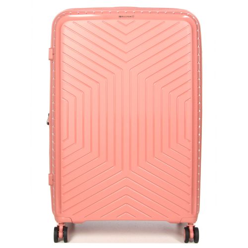 Чемодан большой L полипропилен с расширением  Snowball 20103 77,5×53,5×32,5см 116+17л Розовое золото