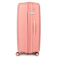 Чемодан большой L полипропилен с расширением  Snowball 20103 77,5×53,5×32,5см 116+17л Розовое золото