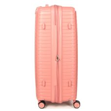 Чемодан большой L полипропилен с расширением  Snowball 20103 77,5×53,5×32,5см 116+17л Розовое золото