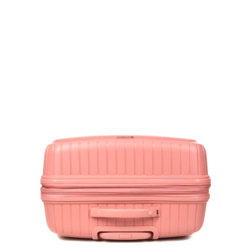 Чемодан большой L полипропилен с расширением  Snowball 20103 77,5×53,5×32,5см 116+17л Розовое золото