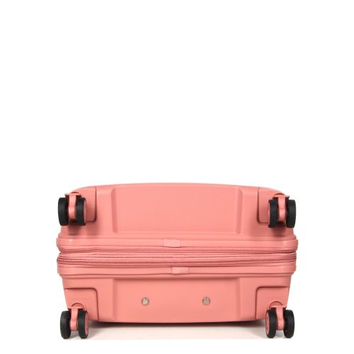 Чемодан средний M полипропилен с расширением Snowball 20103 67,5×47,5×26,5см 71+12л Розовое золото