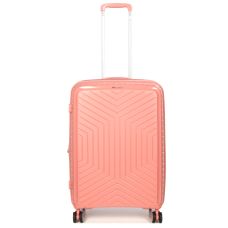 Чемодан средний M полипропилен с расширением Snowball 20103 67,5×47,5×26,5см 71+12л Розовое золото