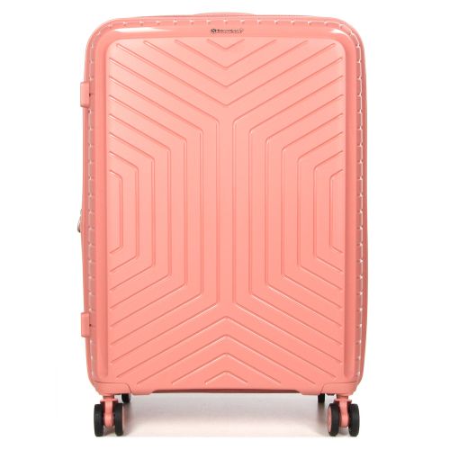 Чемодан средний M полипропилен с расширением Snowball 20103 67,5×47,5×26,5см 71+12л Розовое золото