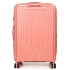 Чемодан средний M полипропилен с расширением Snowball 20103 67,5×47,5×26,5см 71+12л Розовое золото