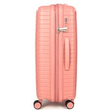 Чемодан средний M полипропилен с расширением Snowball 20103 67,5×47,5×26,5см 71+12л Розовое золото
