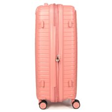 Чемодан средний M полипропилен с расширением Snowball 20103 67,5×47,5×26,5см 71+12л Розовое золото