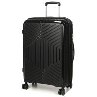 Чемодан средний M полипропилен с расширением Snowball 20103 67,5×47,5×26,5см 71+12л Черный 