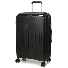 Чемодан средний M полипропилен с расширением Snowball 20103 67,5×47,5×26,5см 71+12л Черный 