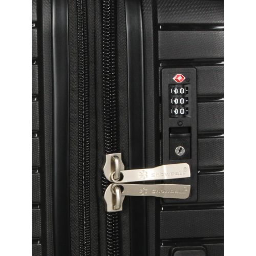 Чемодан средний M полипропилен с расширением Snowball 20103 67,5×47,5×26,5см 71+12л Черный