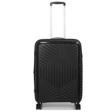 Чемодан средний M полипропилен с расширением Snowball 20103 67,5×47,5×26,5см 71+12л Черный 