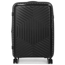 Чемодан средний M полипропилен с расширением Snowball 20103 67,5×47,5×26,5см 71+12л Черный 