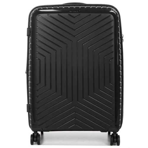 Чемодан средний M полипропилен с расширением Snowball 20103 67,5×47,5×26,5см 71+12л Черный