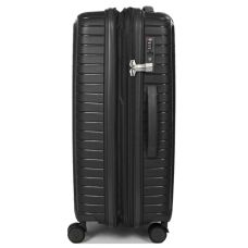 Чемодан средний M полипропилен с расширением Snowball 20103 67,5×47,5×26,5см 71+12л Черный 