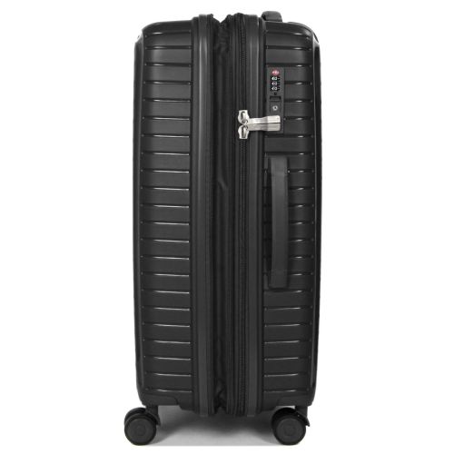 Чемодан средний M полипропилен с расширением Snowball 20103 67,5×47,5×26,5см 71+12л Черный