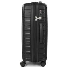 Чемодан средний M полипропилен с расширением Snowball 20103 67,5×47,5×26,5см 71+12л Черный 