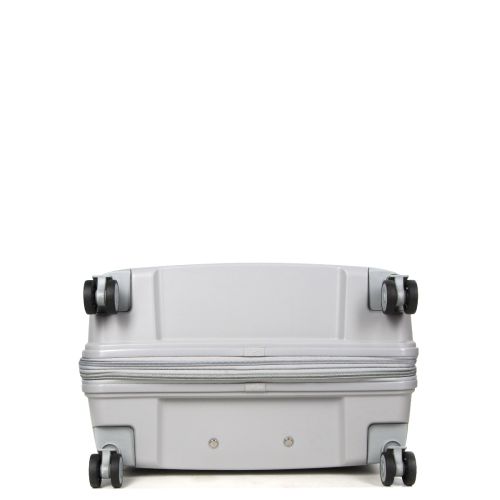 Чемодан большой L полипропилен с расширением  Snowball 20103 77,5×53,5×32,5см 116+17л Серебряный