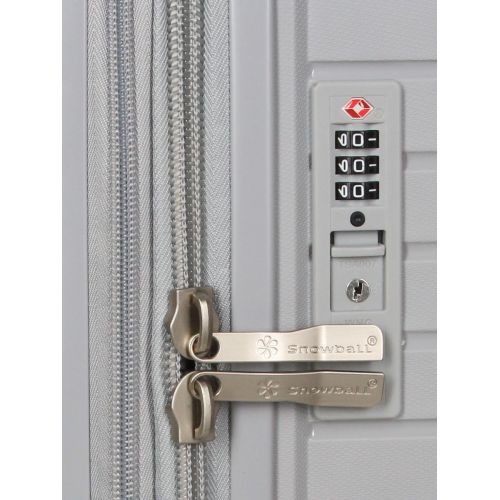 Чемодан большой L полипропилен с расширением  Snowball 20103 77,5×53,5×32,5см 116+17л Серебряный