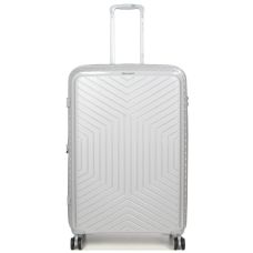 Чемодан большой L полипропилен с расширением  Snowball 20103 77,5×53,5×32,5см 116+17л Серебряный