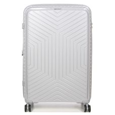 Чемодан большой L полипропилен с расширением  Snowball 20103 77,5×53,5×32,5см 116+17л Серебряный